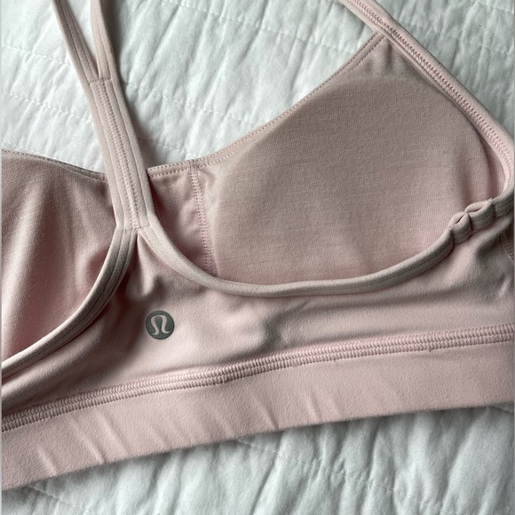 LULULEMON FLOW Y BRA IN STRAWBERRY MILKSHAKE - Picture 5 of 5